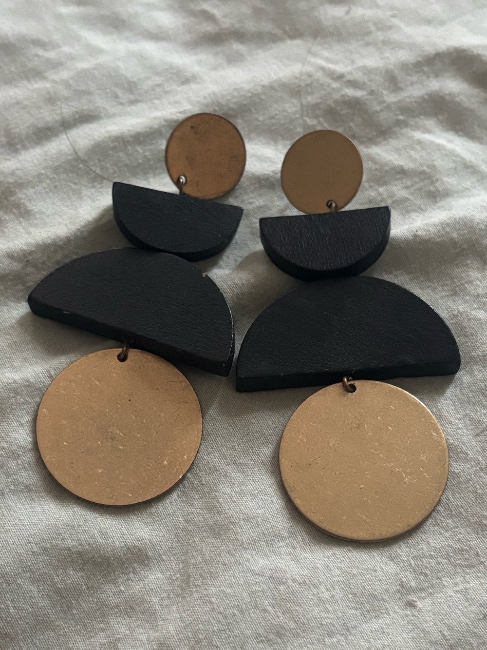 Anthropology half moon Earrings
